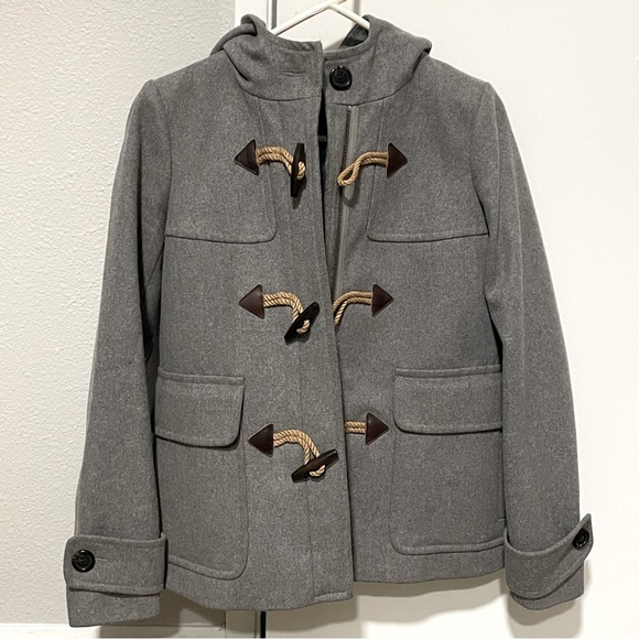 **GETTING DONATED!! SEND OFFER**J. CREW Melton Wool Coat with Toggles, LIKE NEW! - Picture 1 of 8